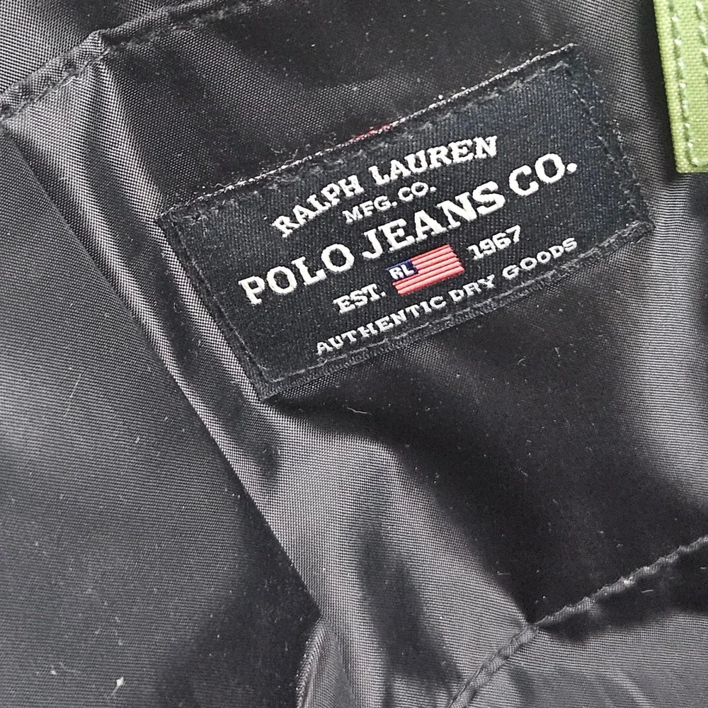 Vintage 90s Polo Jeans Co Ralph Lauren Backpack Green Bag Nylon Y2K Skate Sporty